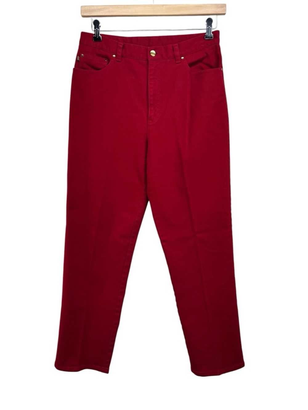 Ralph Lauren Women's Straight Leg Jeans in Deep Red